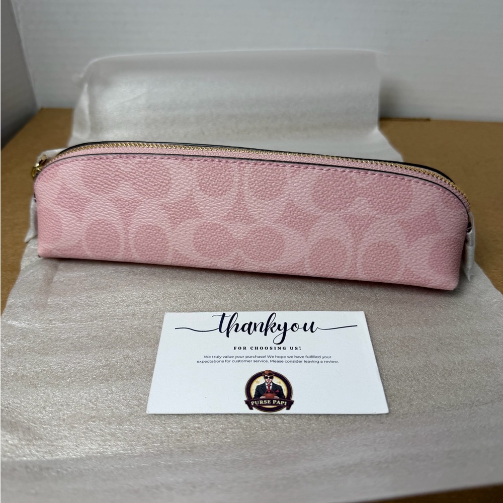 NWT 2026 Coach Powder Pink Pencil Case CEA52 - Picture 2 of 2